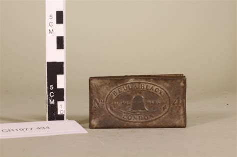 1900s match box metal|Metal matchbox; Bell & Black; Circa 1900; .